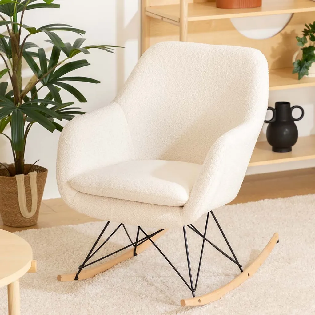 Fauteuil de relaxation à bascule Teddy Blanc - Soulagez votre dos