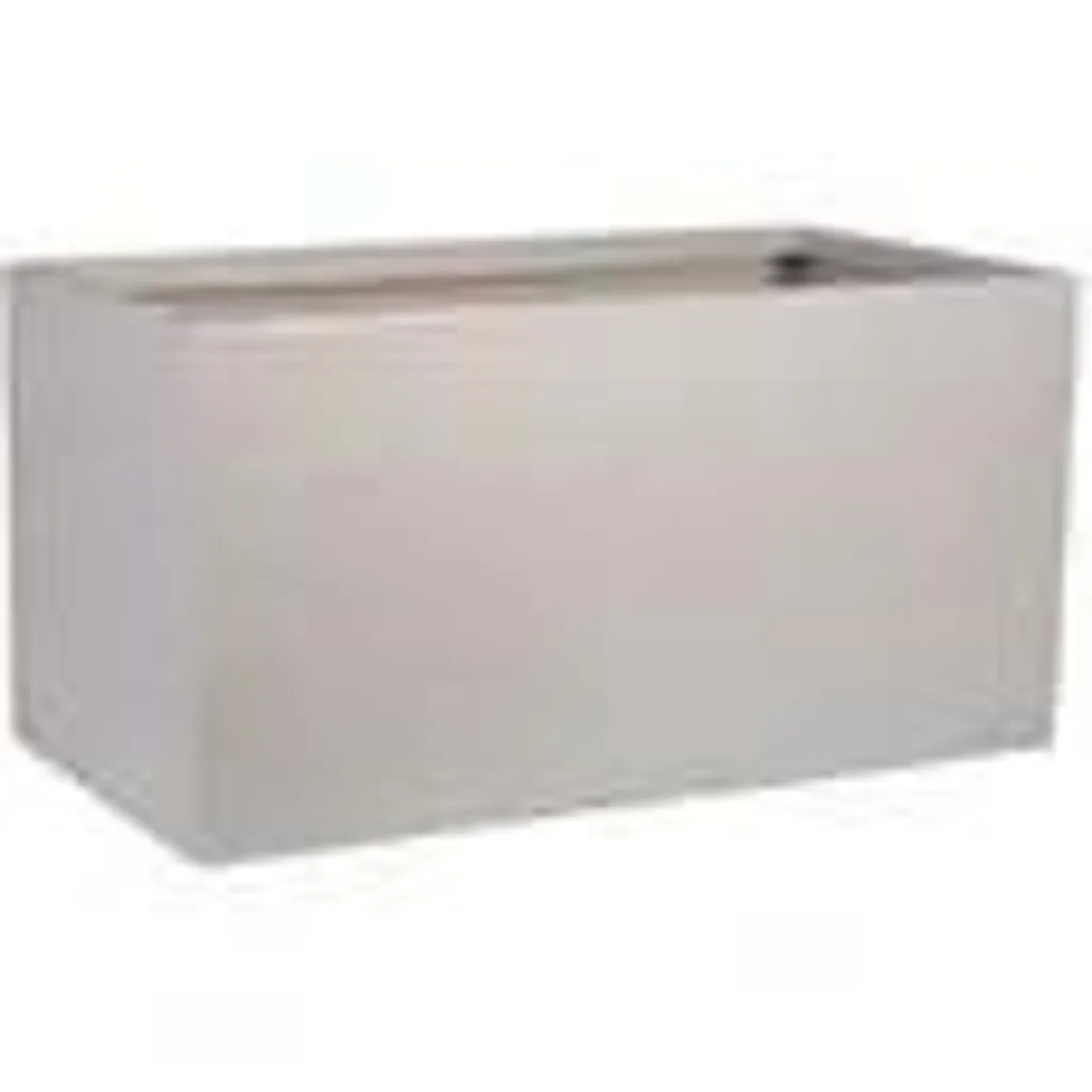 Pot de fleur Abreuvoir Strata gris pierre résistant aux UV 46,5 cm