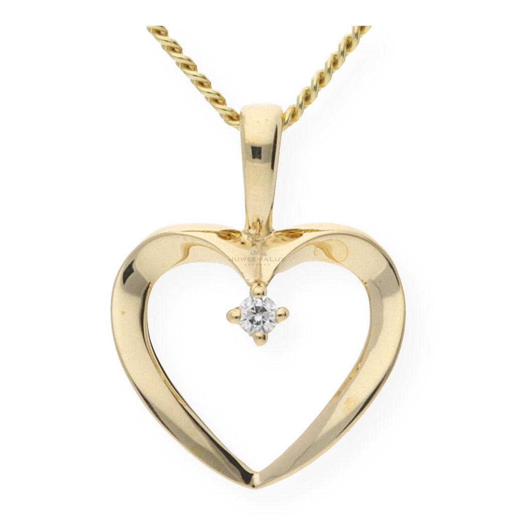 Herzanhänger Gold 333 Zirkonia JL10-02-0201 JuwelmaLux