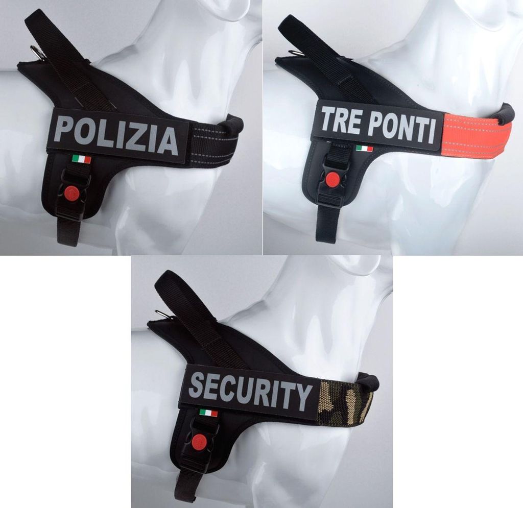 Tre Ponti Hundegeschirr FLASH Velcro mit Label, Farbe:camouflage, Größe:M