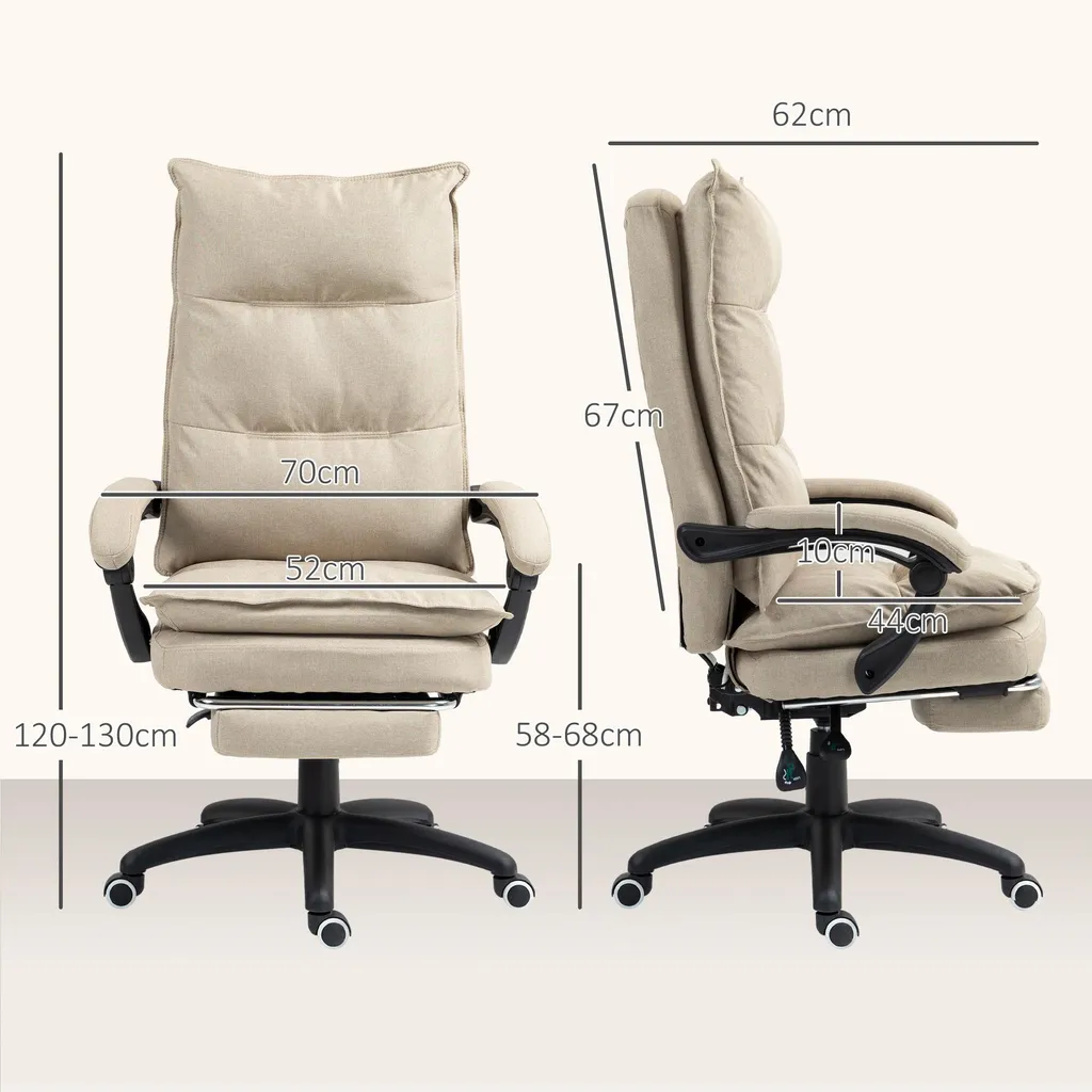 Siège de bureau ergonomique massant et inclinable avec télécommande - 6