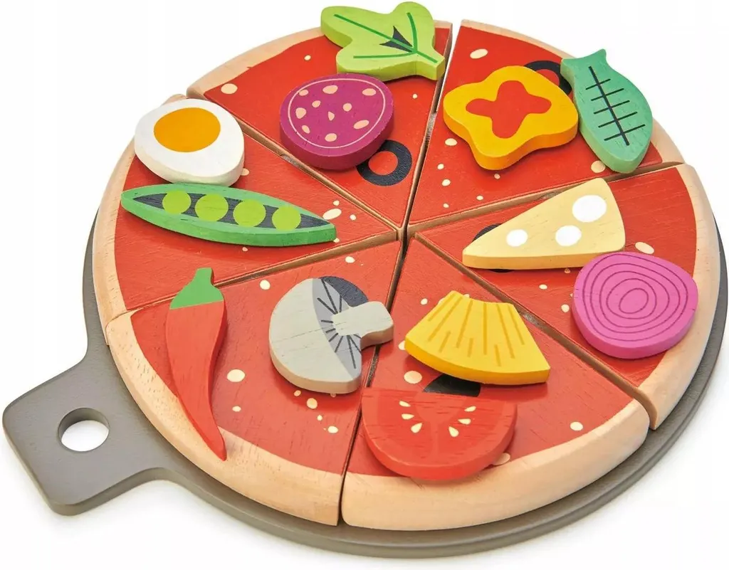 Pizza Party Tender Leaf in Legno: Giocattolo Educativo per la Crescita