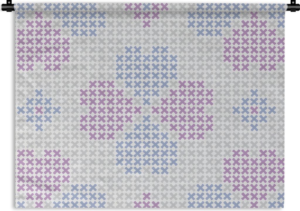 MuchoWow Wandteppich Wandbehang Klee - Muster - Violett 60x45 cm Tapisserie Dekoration Wandtuch - Das Schlafzimmer