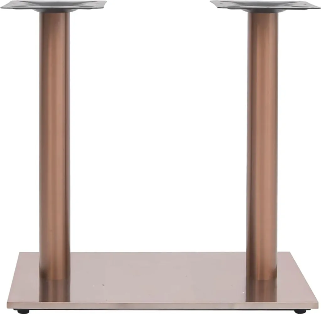 Support de table stable pour plateau rectangulaire laiton inox 70x40 cm
