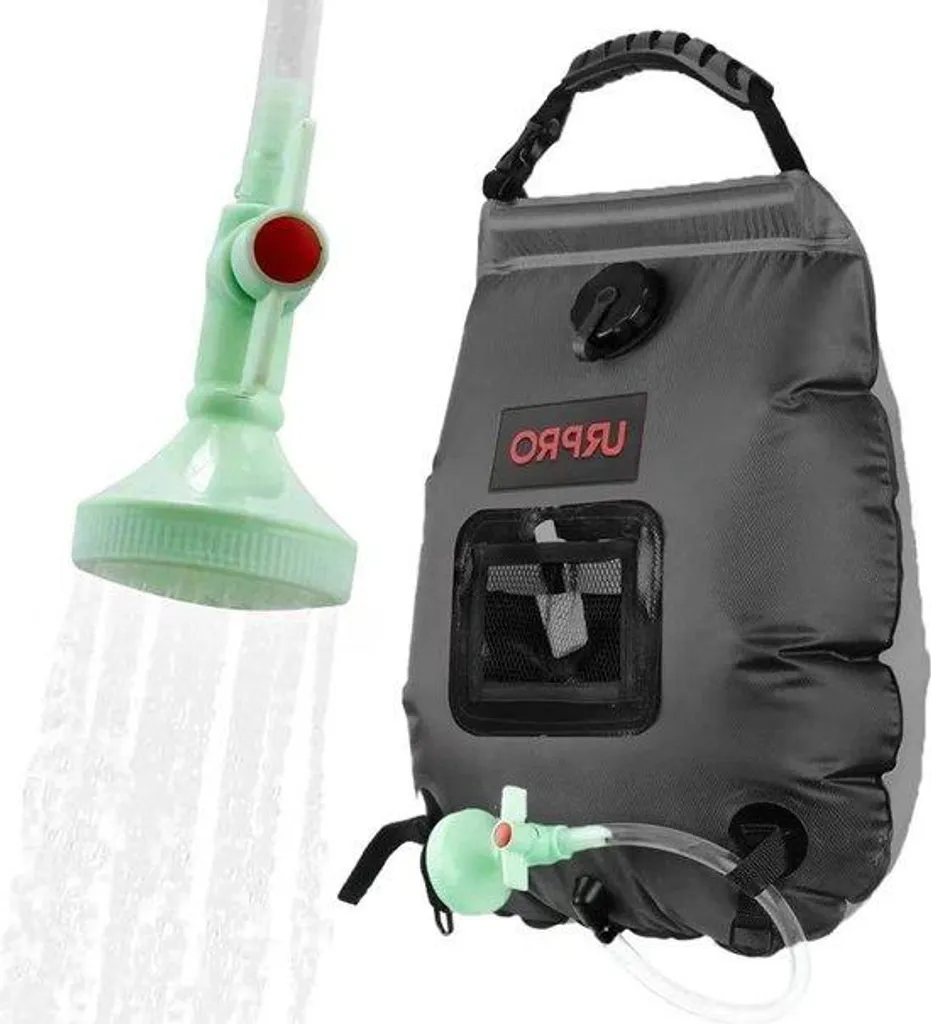 Douche de voyage noire compacte 10L - Kit de douche solaire portable