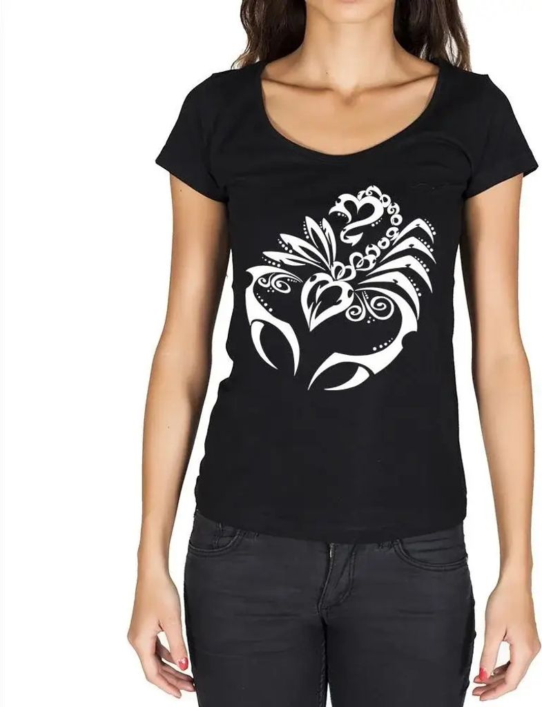 Damen Grafik T-Shirt Skorpion Tattoo – Scorpion Tattoo – Öko-Verantwortlich Vintage Jahrgang Kurzarm Lustige Druck Geburtstag Geschenk Frau