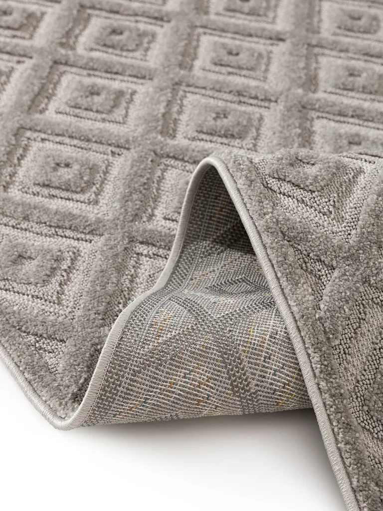 Tapis Lecce Interiyou Gris Clair 120x170 - Texture Douce et Résistante - 5