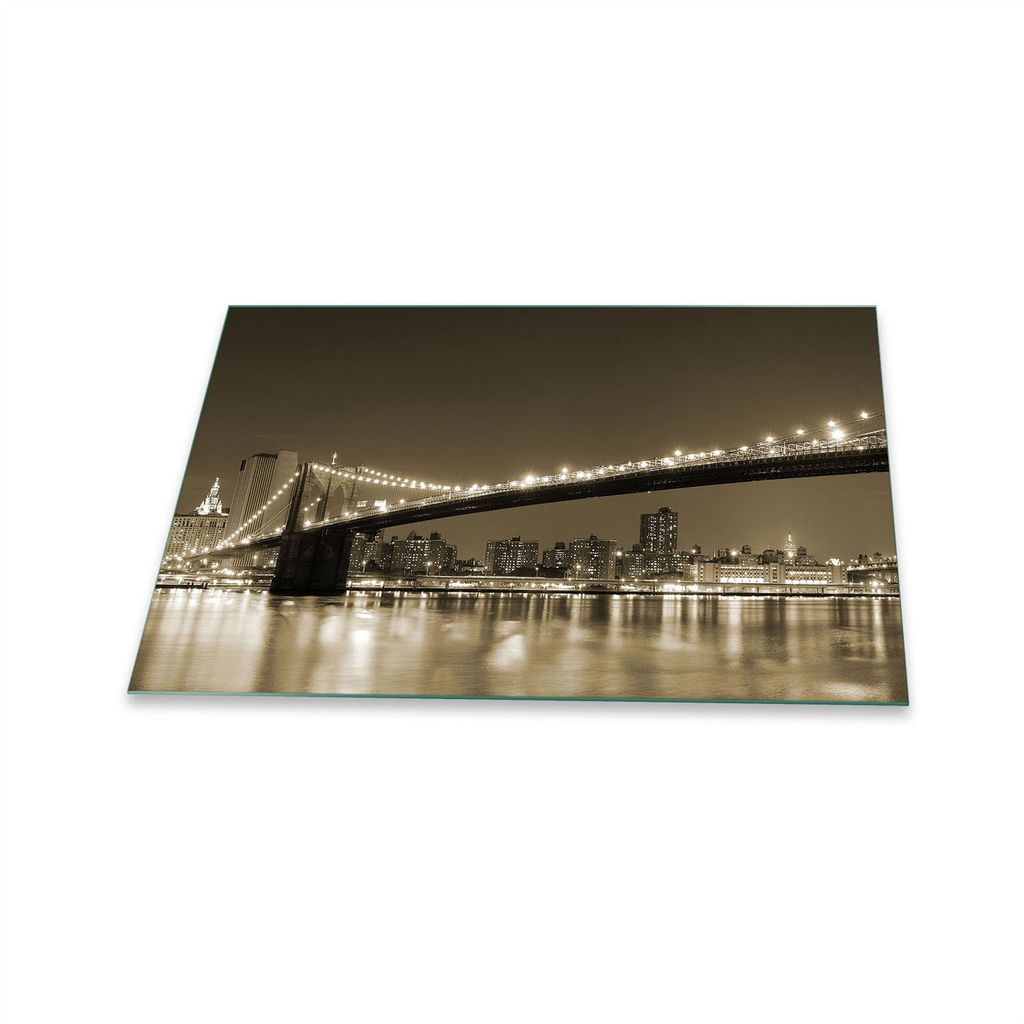 Herdabdeckplatte Glaskeramik 80x52 Landschaft Schwarz Abdeckung Glas Spritzschutz Deko