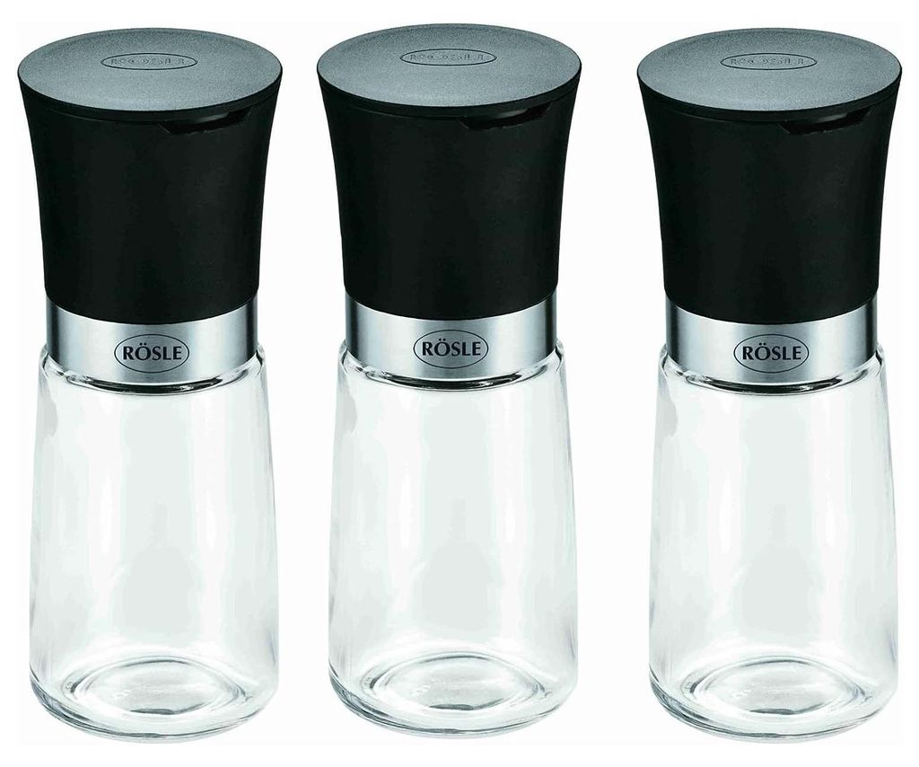 RÖSLE Gewürzmühlen Set 3 teilig Schwarz 13076 Produktbild 