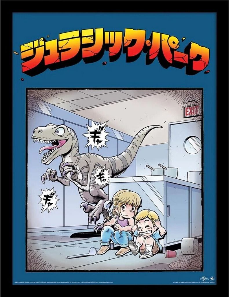 Jurassic Park - Poster, Anime PM5639 (40 cm x 30 cm) (Blau/Gelb/Rot)