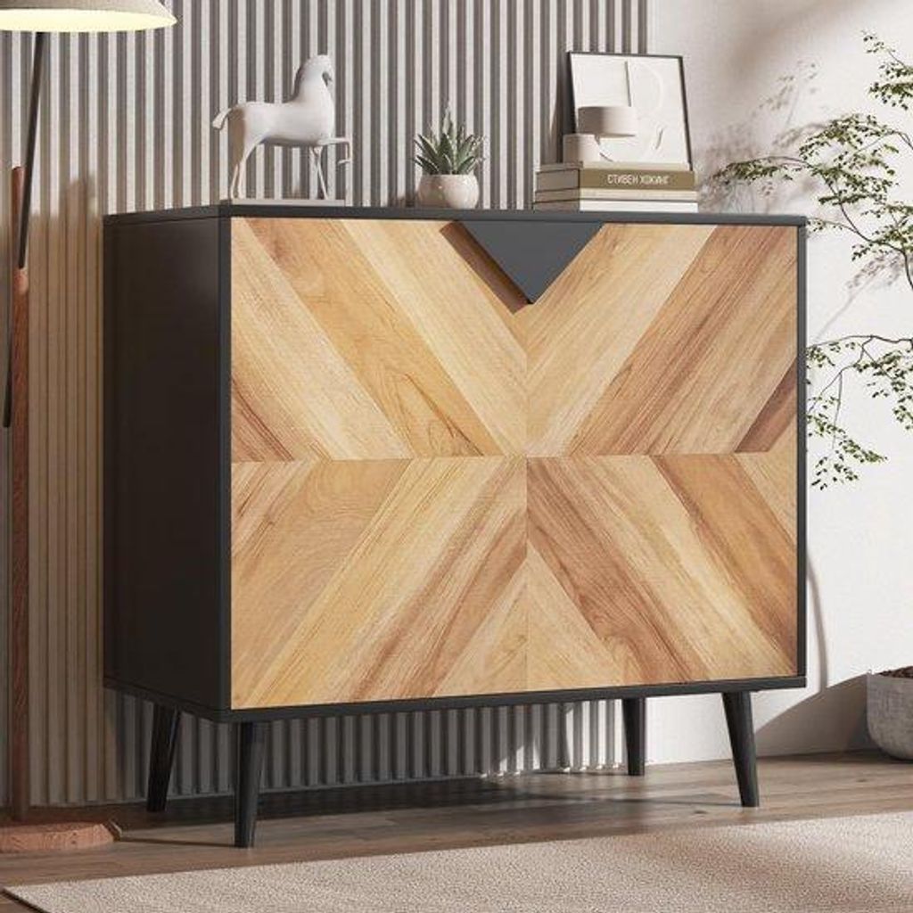 Wandschrank - Moderne - Freistehend - Mit Türen - Holzrahmen