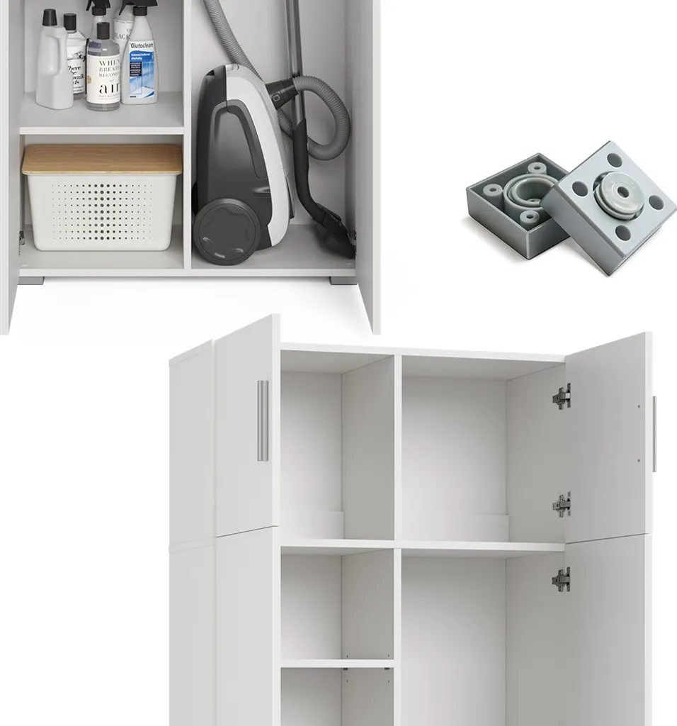 Armoire de rangement blanche multi-usage avec surmeuble Vicco Ingo 80 cm - 6