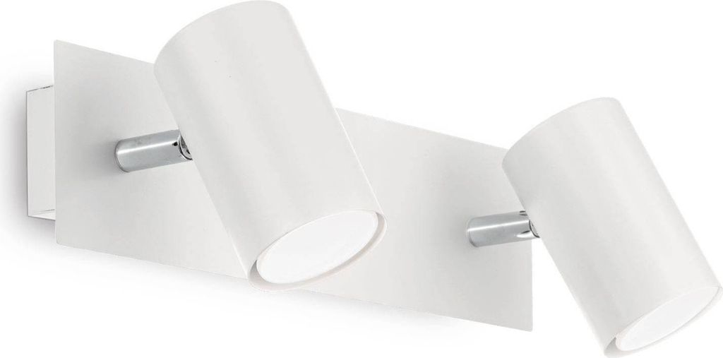 Moderne Metall-Spot-Wandleuchte Weiß 2 Lichter Gu10 Produktbild 
