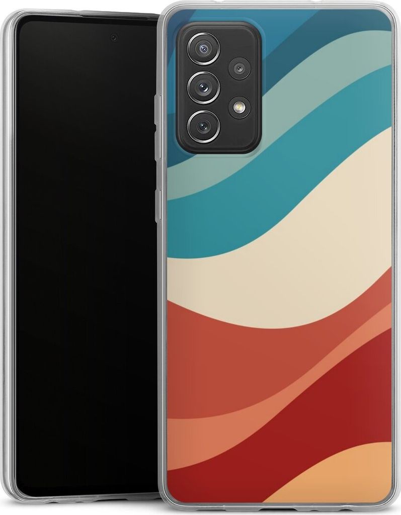 DeinDesign Slim Hülle für Samsung Galaxy A72 Silikon Case Ultra Dünn Handyhülle Farbe Farbverlauf Welle