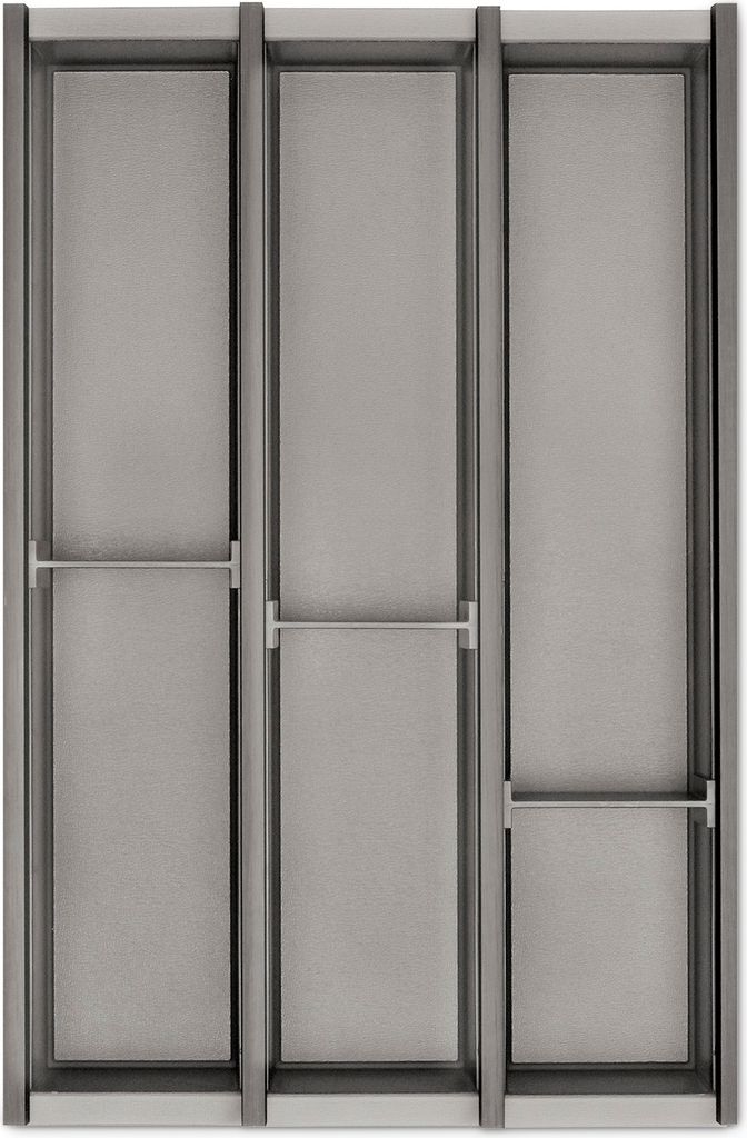 SOTECH Besteckeinsatz Cuisio transluzent-graphitgrau für 400 mm, Breite Innen: 320-326 mm Tiefe: 473mm Höhe 55 mm für Blum Legrabox