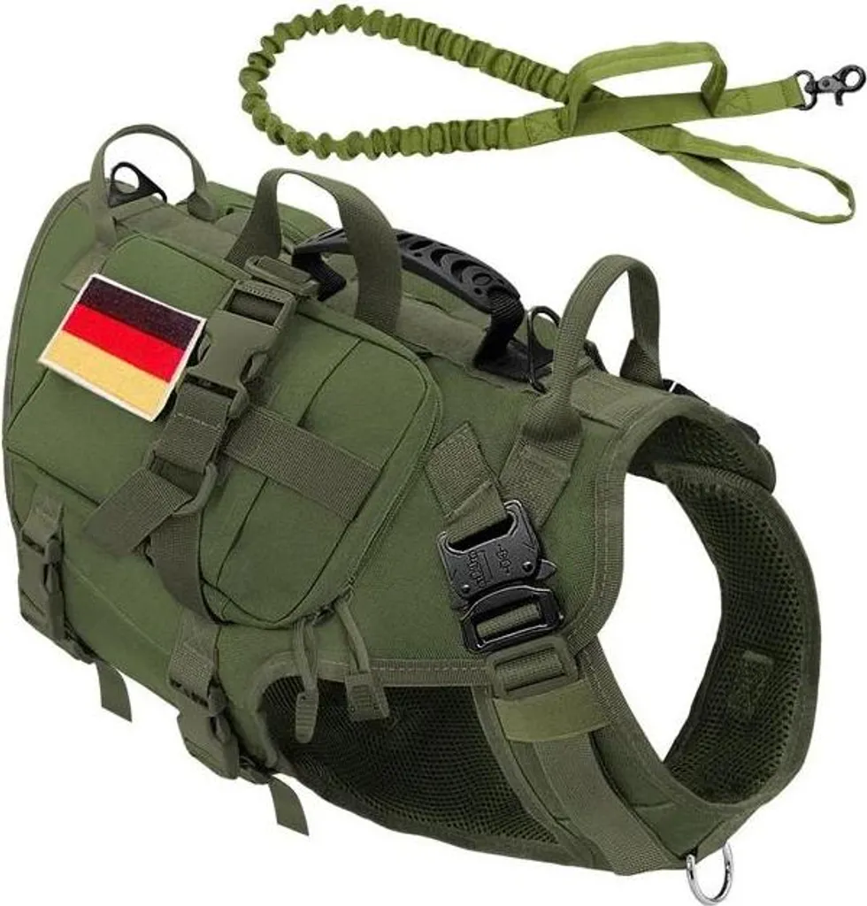 Pettorina Cane Verde Imbottita 67-100cm | Comfort Professionale Regolabile