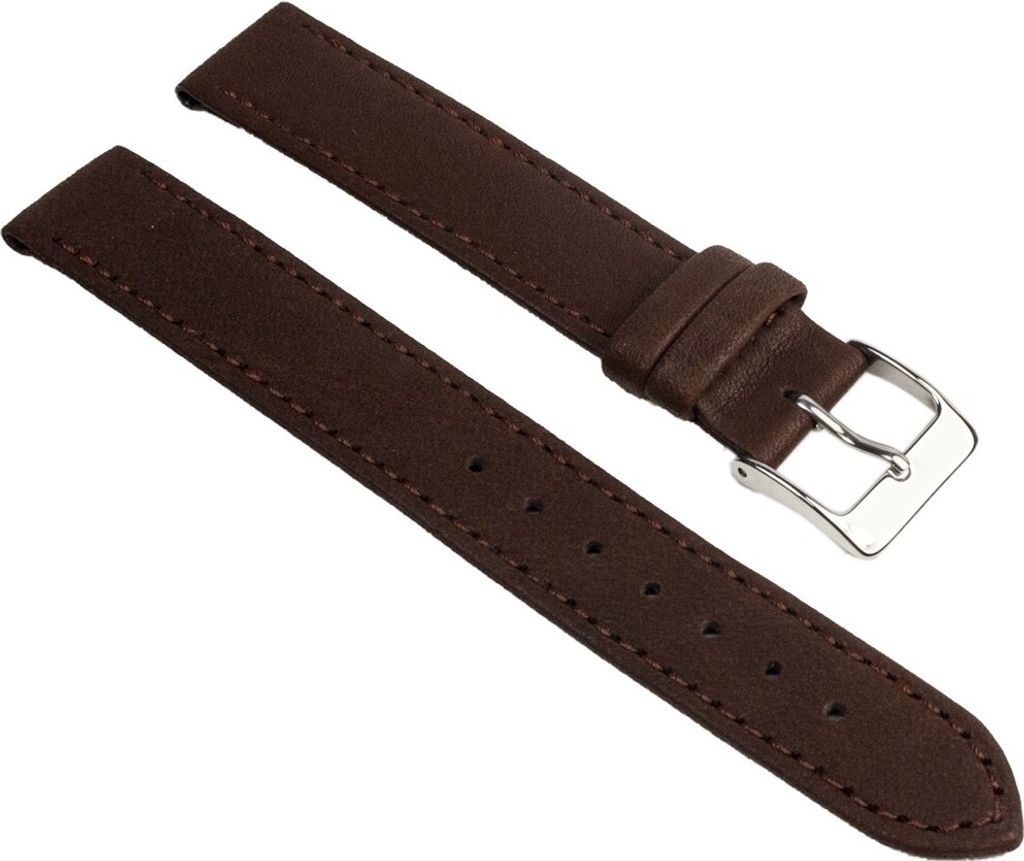 Uhrenarmband Nappaleder sehr dünn Braun Aqua Soft 20582S, Stegbreite:16mm