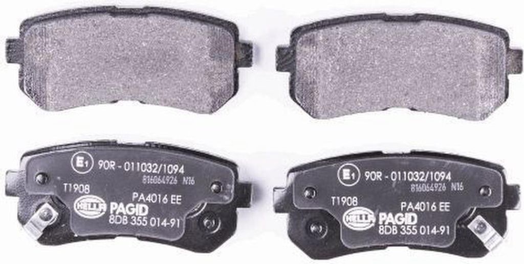 Bremsbelagsatz Scheiben mit Verschleißwarnung 16,5 mm HELLA für HYUNDAI i20