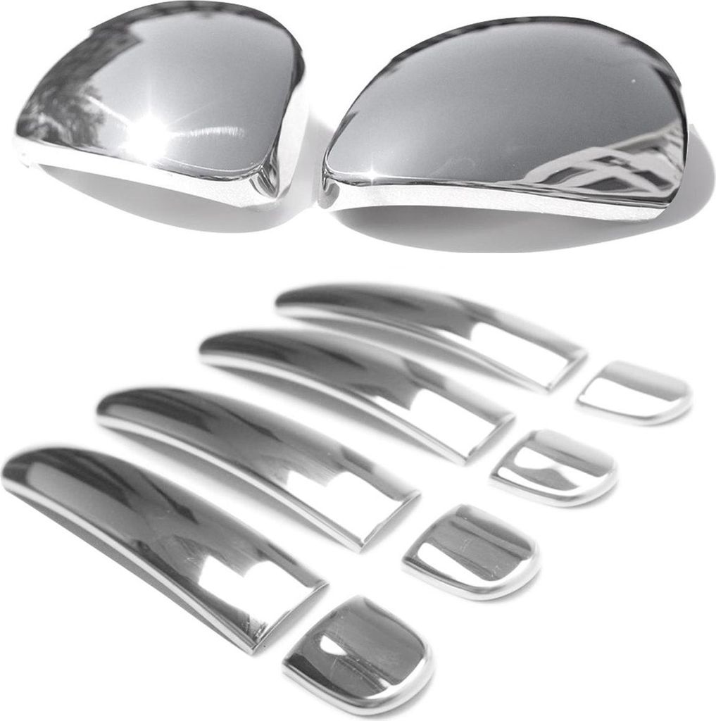 Spiegelkappen Türgriff Blende Satz für VW Tiguan 2007-2016 Edelstahl Silber