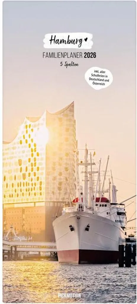 Planificateur familial 2026 Hambourg - Calendrier mural format A3 XL