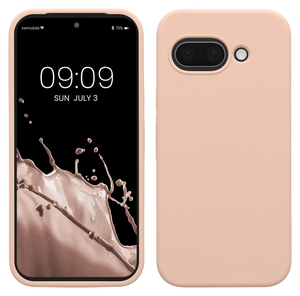 kwmobile Handyhülle für Google Pixel 9a Hülle, für Pixel 9a Case - Hülle Silikon - kabelloses Laden - Coconut Swirl