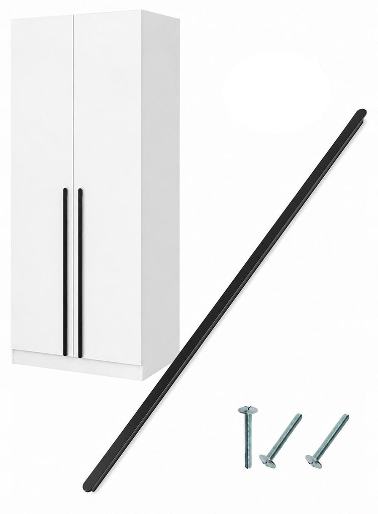 DC Langer Möbelgriff Schwarz Matt Aluminium 100 cm Produktbild 