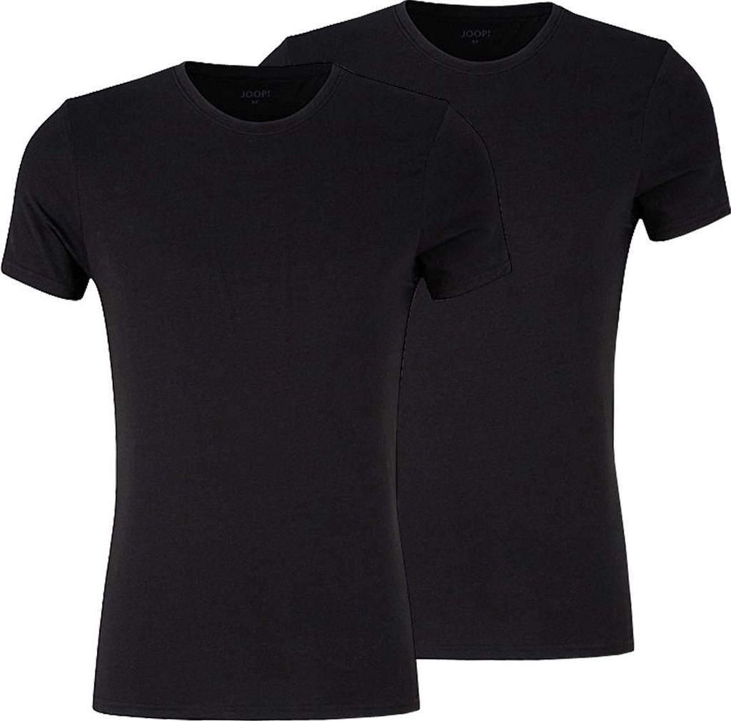 JOOP! O-Ausschnitt Rundhals 2er Pack Crewneck T-Shirts Everyday Schwarz/Black S