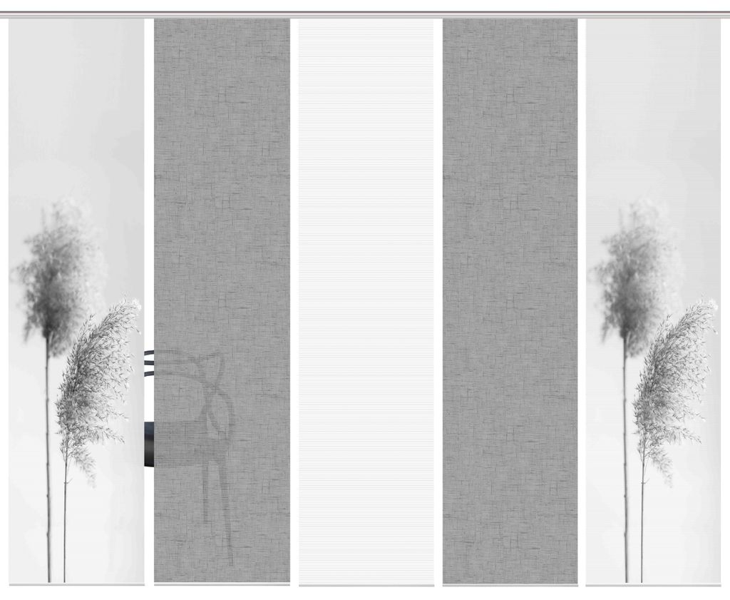 80922 Schiebegardine IRLOS, Digitaldurck, Seidenoptik, 260x60 cm