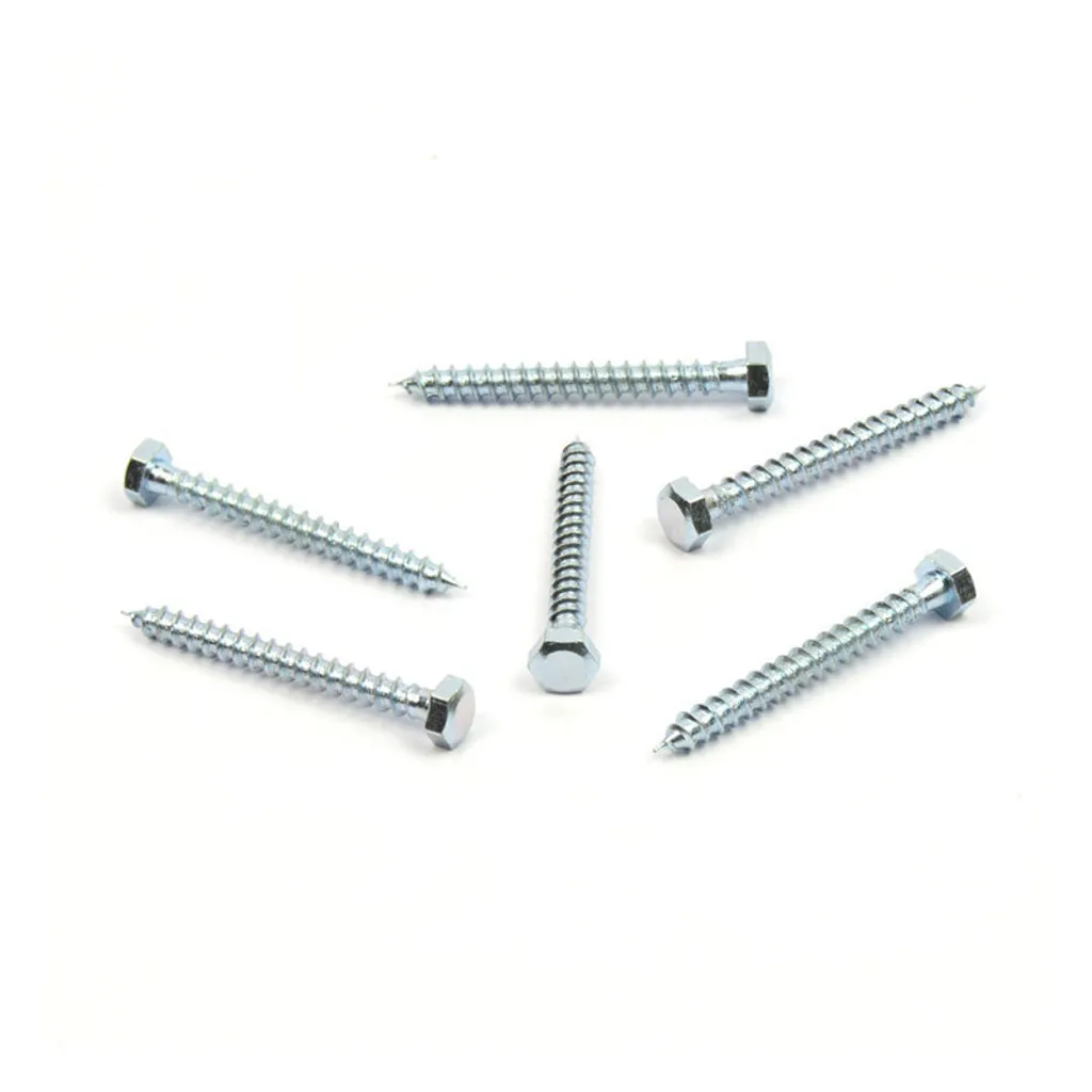 Offerta 250 Viti Legno Testa Esagonale 8x55 DIN 571 Zincate