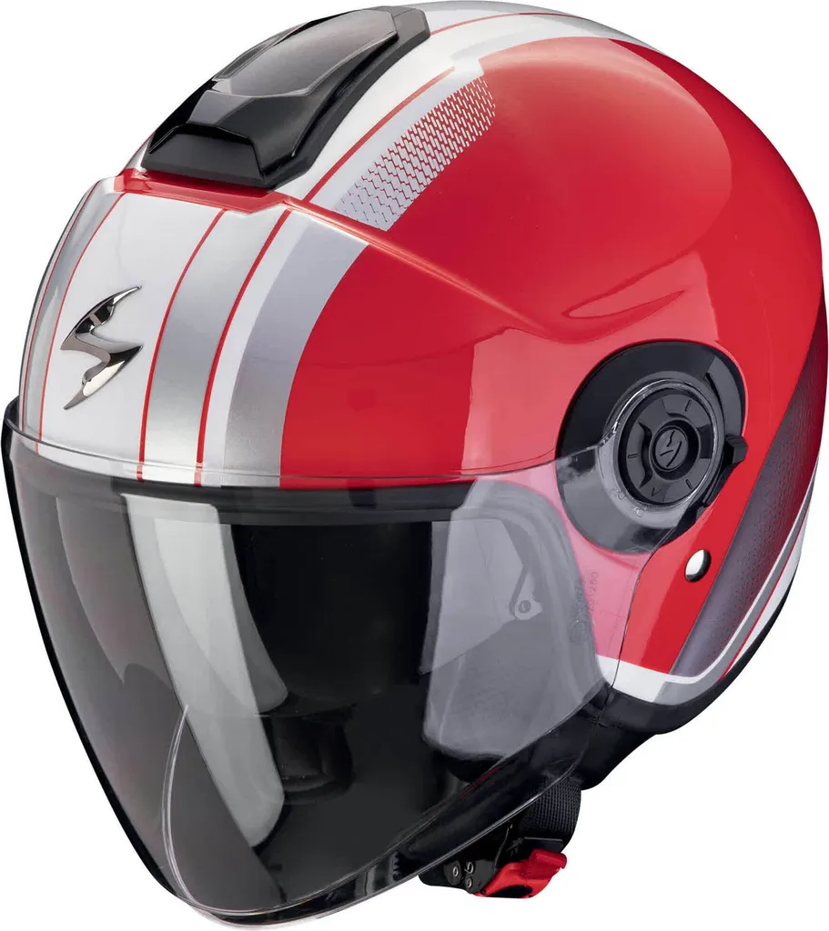 Casque Scorpion Exo-City II Vel Rouge Blanc Taille L - Jet Homologué