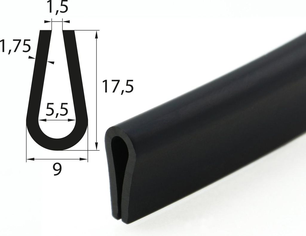 V5 Kantenschutz EPDM Gummiprofil Fassungsprofil Produktbild 