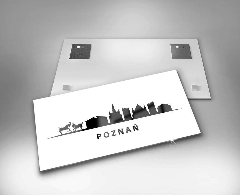 Glasmalerei - dekorative Malerei - moderne Malerei - 100x50 - Poznan Panorama Graphics