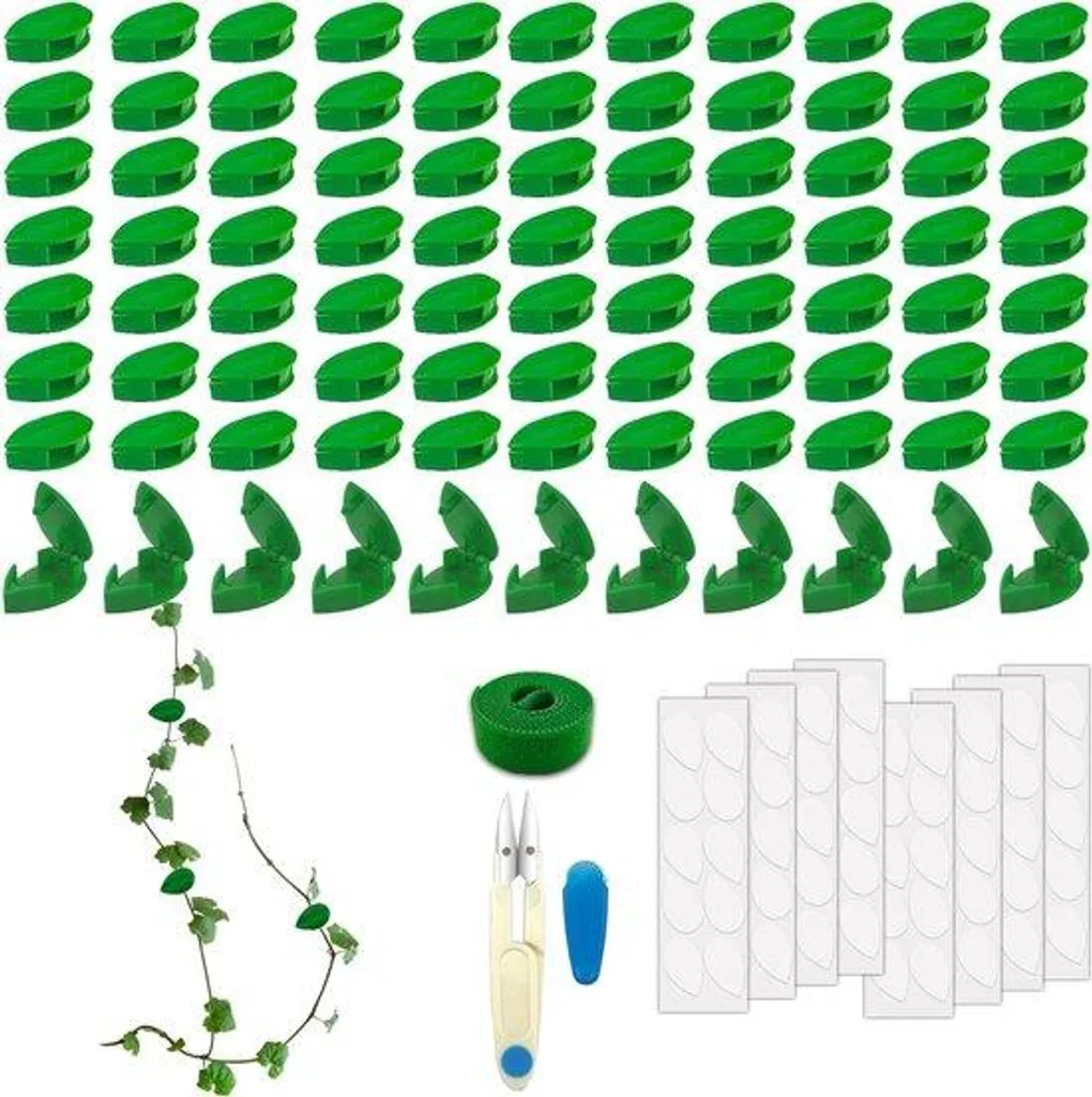 Lot de 80 accessoires de tuteurage pour potager et plantes vertes