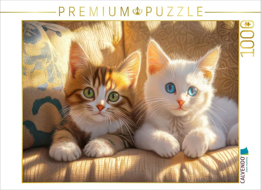 CALVENDO Puzzle Illustrationen von Katzen | 1000 Teile Lege-Größe 64x48cm Foto-Puzzle für glückliche Stunden