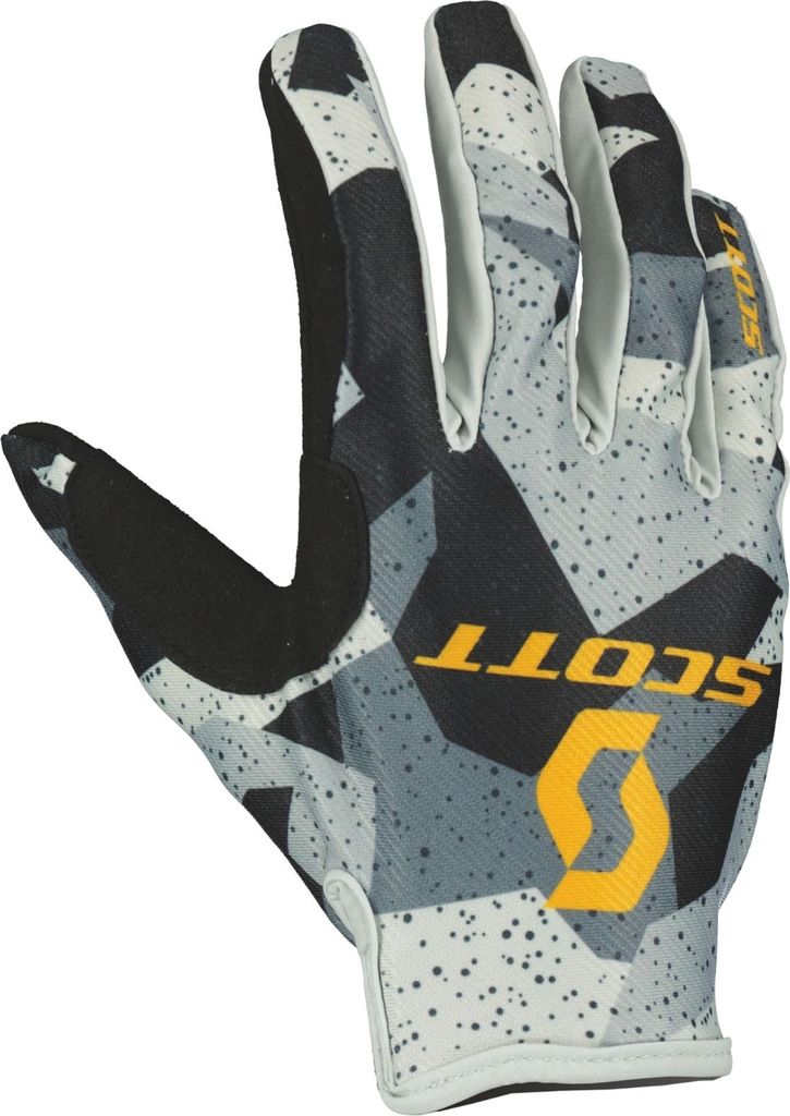 Scott Unisex Handschuhe 350 Fury Evo , Camo - Grau Gelb, 2XL