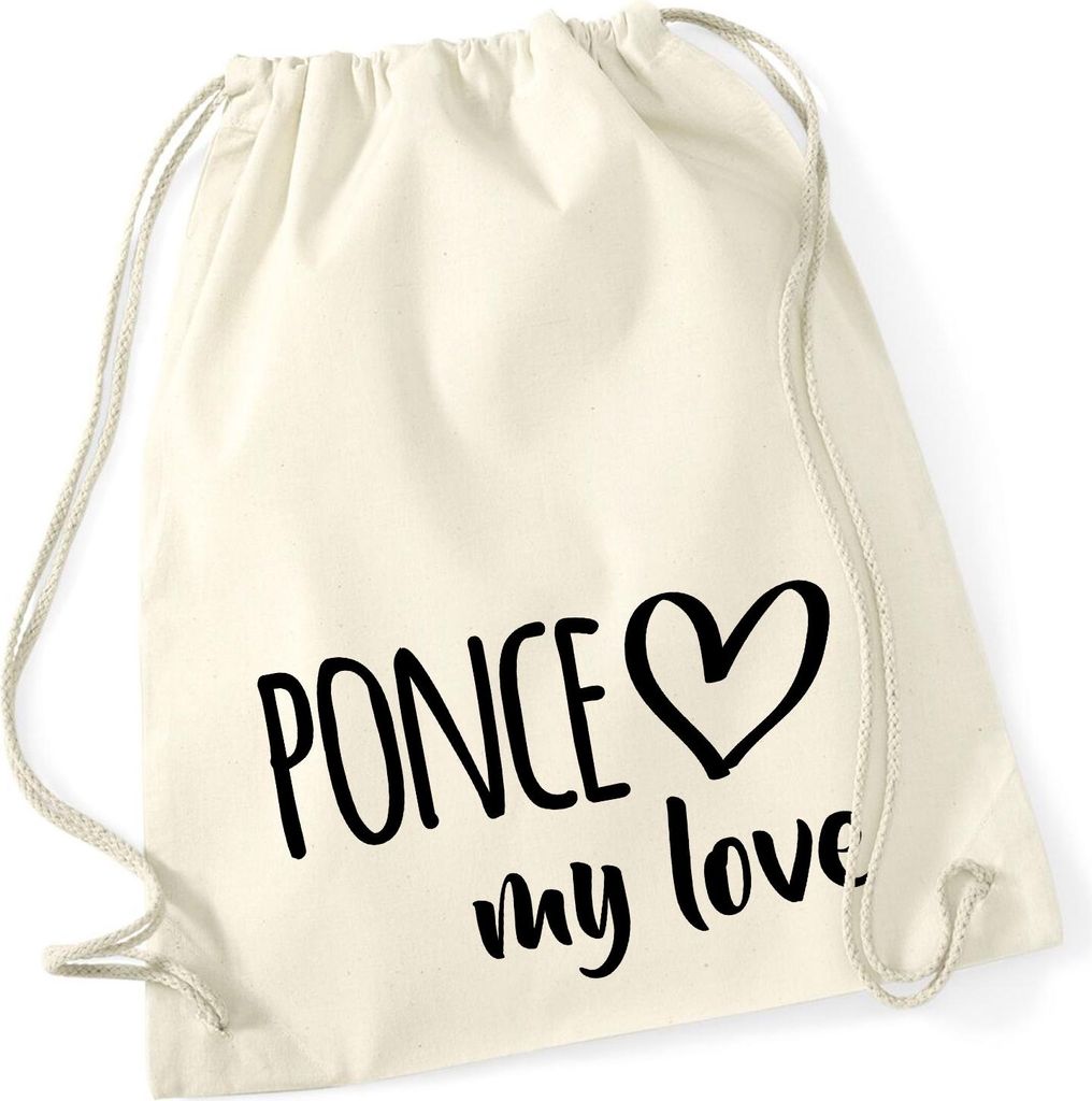 Huuraa Rucksack Ponce my love Geschenk 12 Liter Natural Baumwolle Ponce Accessoire