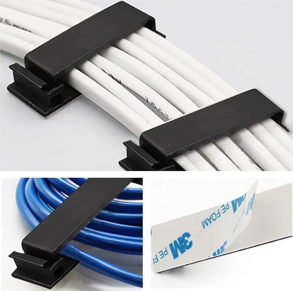 50er-Pack selbstklebende Kabelklemmen, selbstklebender Produktbild 2