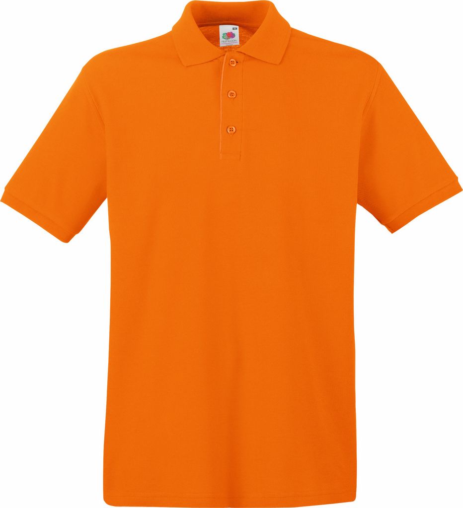 Fruit Of The Loom Premium Herren Polo-Shirt, Kurzarm BC1381 (XL) (Orange)
