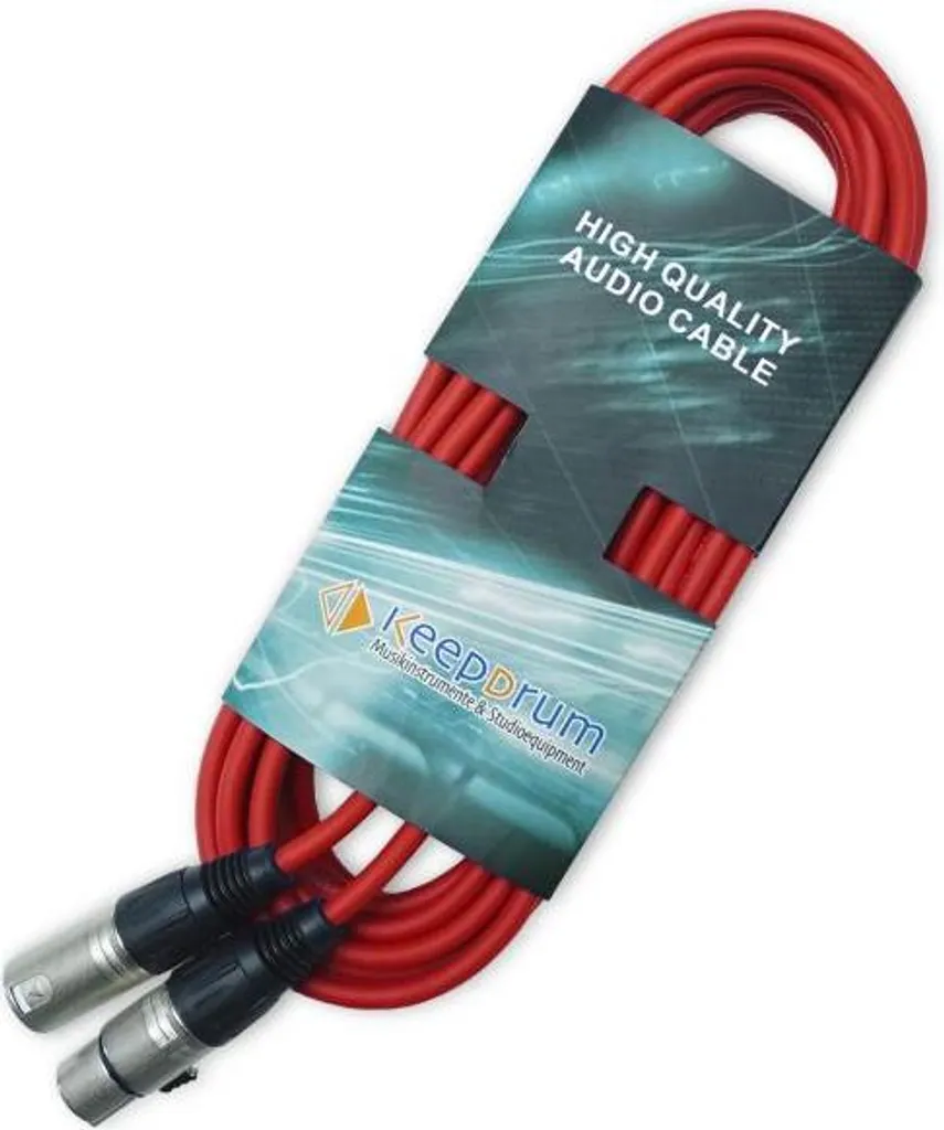 Cavo DMX 10m XLR keepdrum Rosso/Blu - Offerta Set 2 Pezzi - 5