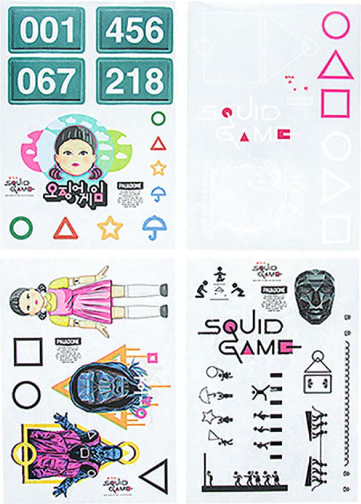 Samolepky Squid Game - Gadget Sticker Sheet Obrázek produktu 