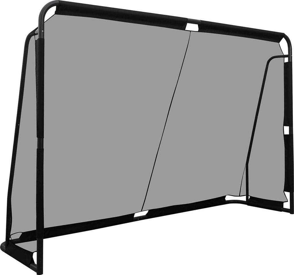 Fußballtor, Metallrahmen & PE-Netz, 300 x 200 cm, Schwarz
