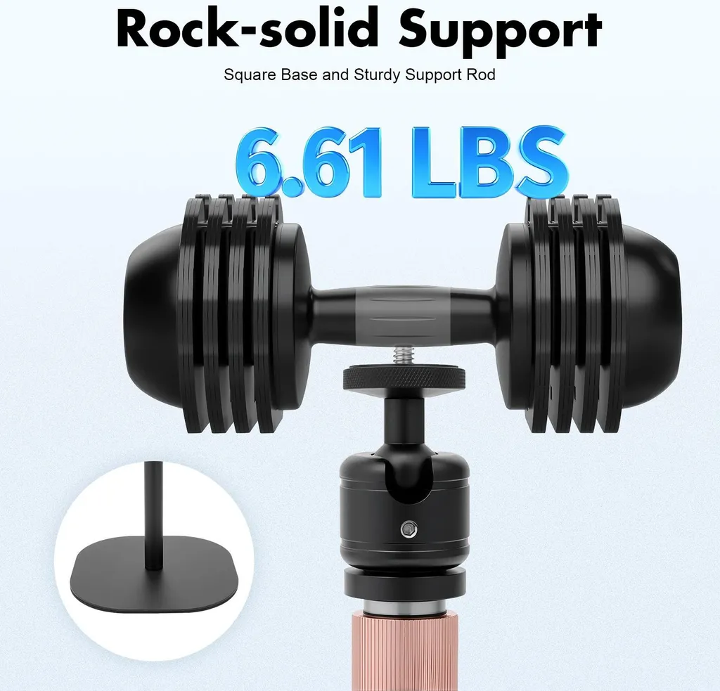 Support de Sol pour Vidéoprojecteur Réglable avec Tête Rotative 360° - 6