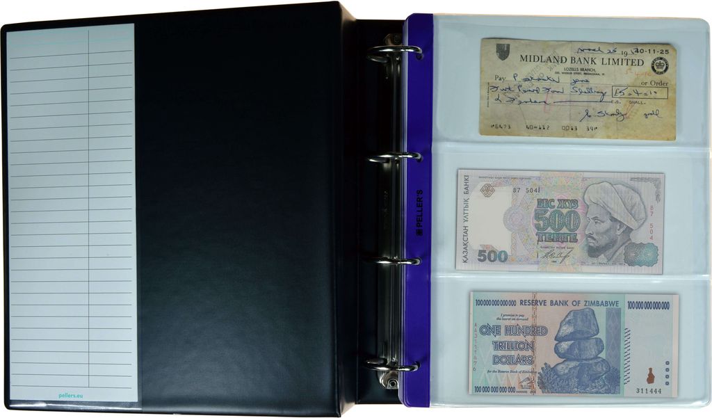 Sammelalbum XL für 28 Mix Banknoten, Belege: 1, 2, 3, 4 Produktbild 
