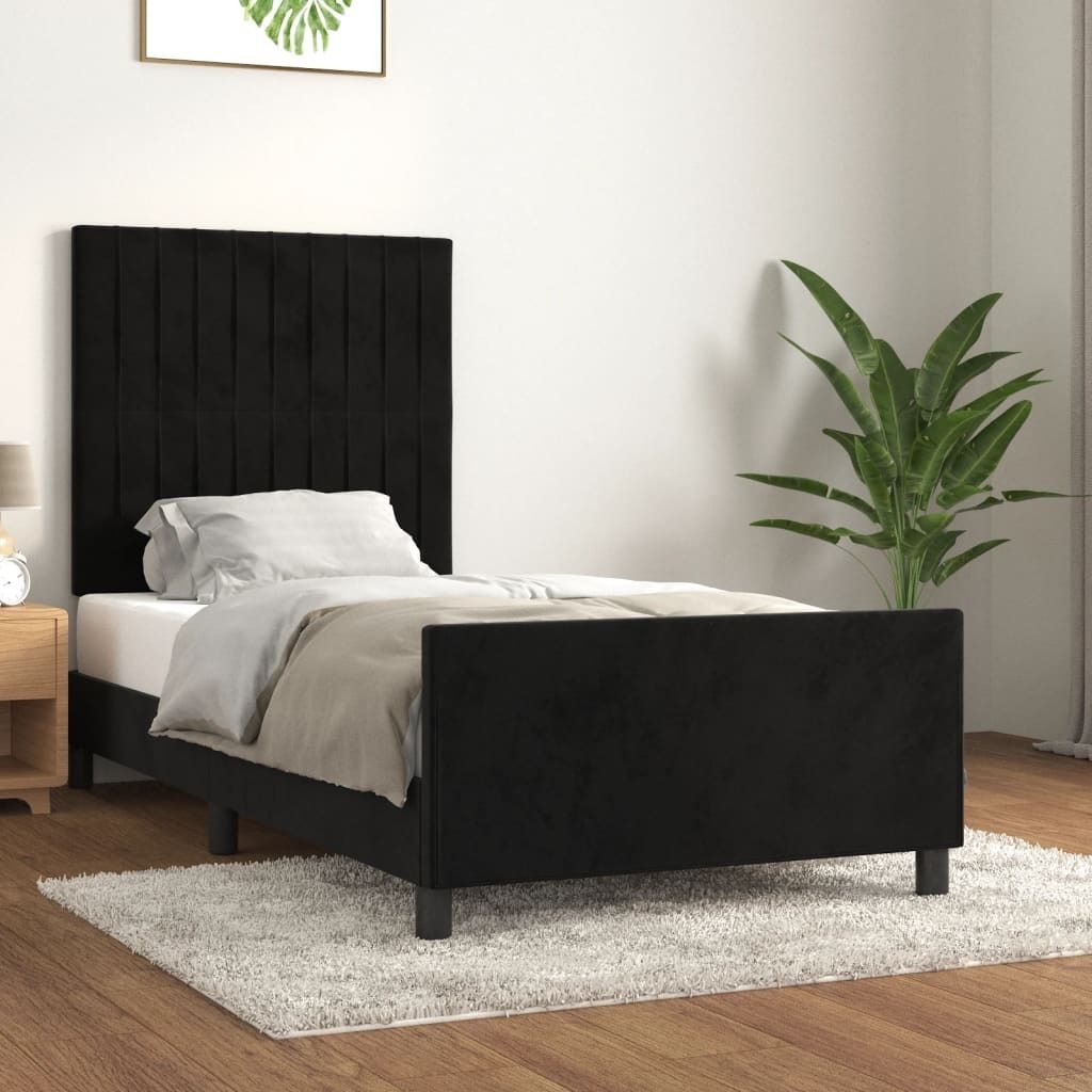Maison Exclusive - Bettgestell ohne Matratze Schwarz 100x200 cm Samt