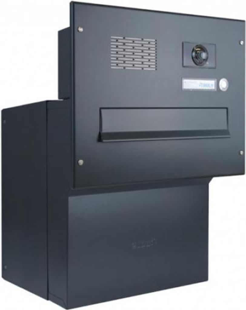 F-042 XXL Kamera Durchwurfbriefkasten in RAL 9005 mit WLAN 4.3