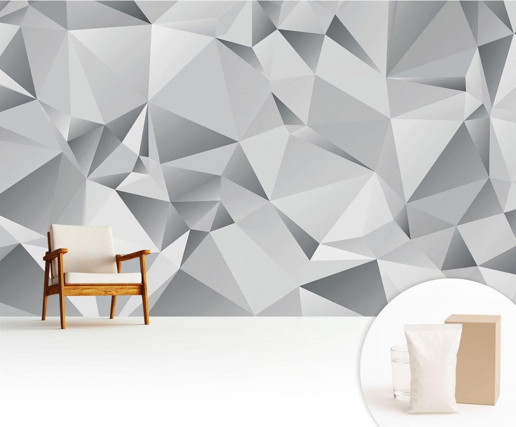 Fototapete - 416x254 cm - Tapete - Wandtapete - Wandbilder - Dekofolie - Tapete Folie - Wand - Dekoration - Wohnzimmer - Abstrakte Geometrie