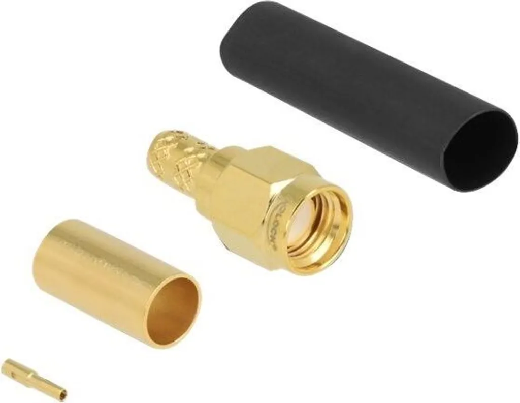 Embout RP-SMA Mâle pour Antenne Wi-Fi et Montage Câble LMR200 Delock