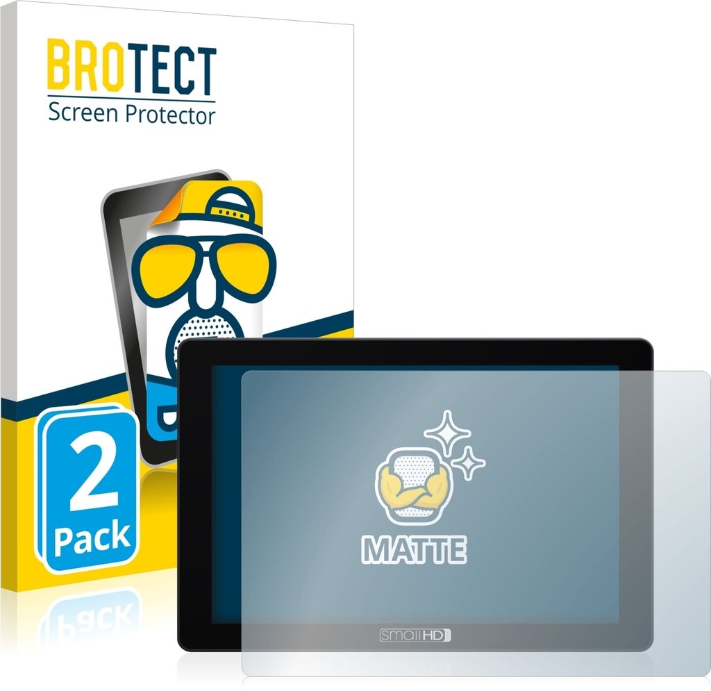 2x BROTECT Schutzfolie für SmallHD 702 Touch Displayschutz Displayschutzfolie Folie Matt Entspiegelungsfolie