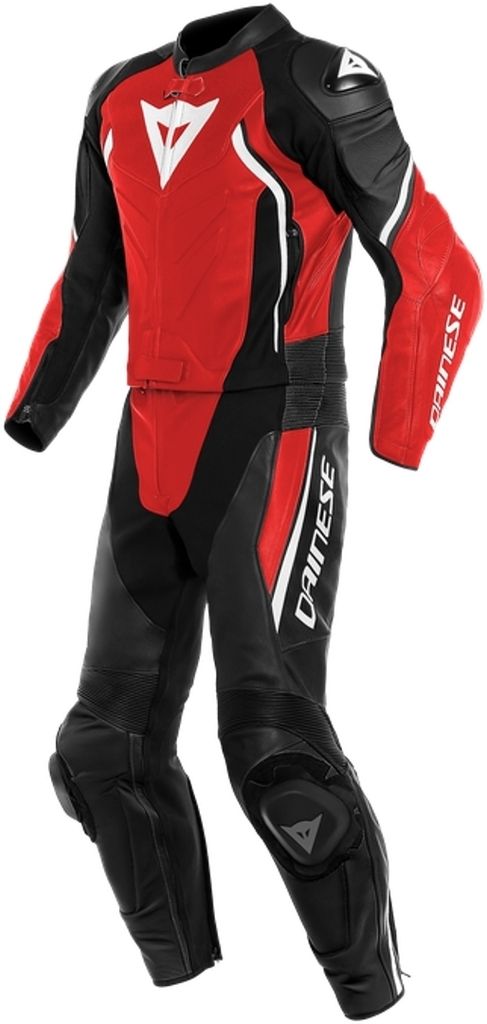 Dainese Avro D2 2-Teiler Motorrad Lederkombi Farbe: Schwarz/Rot/Weiß/Grau, Grösse: 44