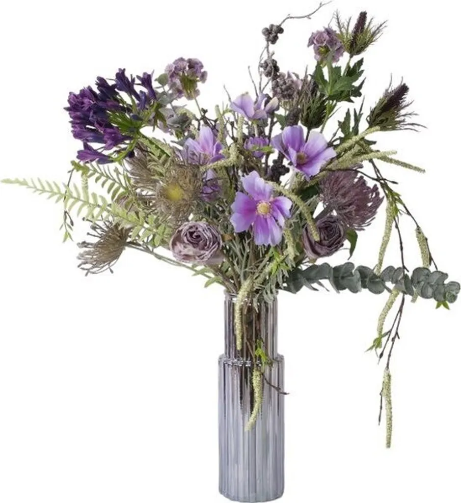 Bouquet de fleurs artificielles Lilas et Bleu WinQ pour décoration chic